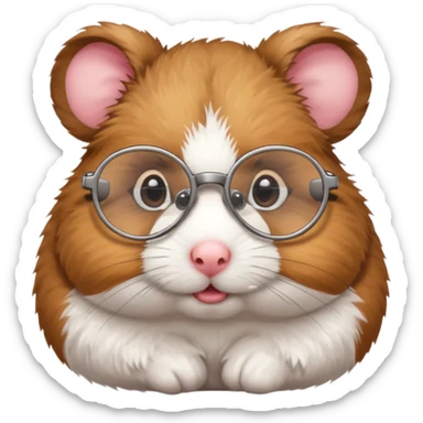 HAMSTER WITH GLASSES sticker