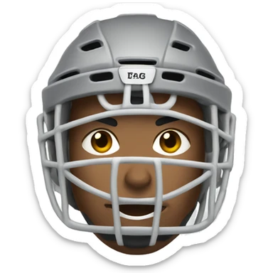 Lacrosse player sticker