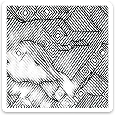 simple modern sparkle over a contemporary roll of fabric with geometric pattern, clean design, not decorative or holiday-themed sticker