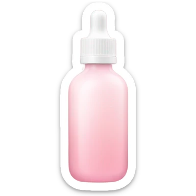 pastel pink and white serum bottle  sticker