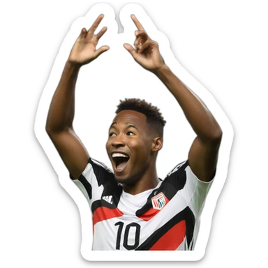 celebration goal two hands up stay right sticker