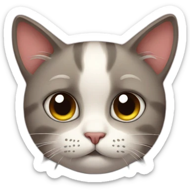 cat emoji with broken heart eyes and sad face sticker