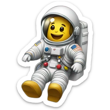 Astronauta flotando en el espacio sticker