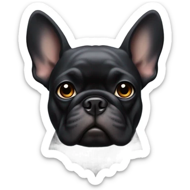 black french bull sticker