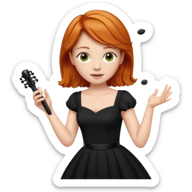 Ginger haired female conducting music sticker