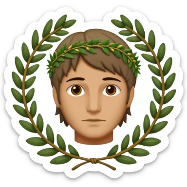 dante con alloro divina commedia sticker