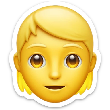 Make a customized yellow head emoji with lit sticker