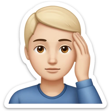 Face what the hand on the forehead sticker