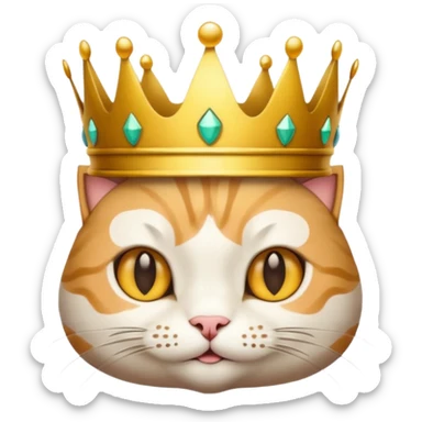 Cat wearing a crown  sticker