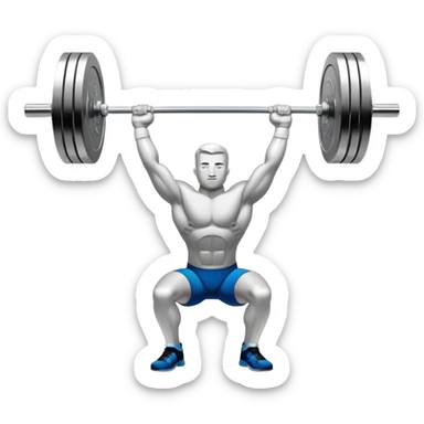 An emblem representing the World Weightlifting Federation with a stylized barbell and global elements. Bold text and clean lines symbolize strength, unity, and competition. Modern, dynamic design with a transparent background. sticker