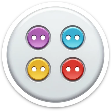 sewing button sticker