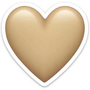 beige heart  sticker