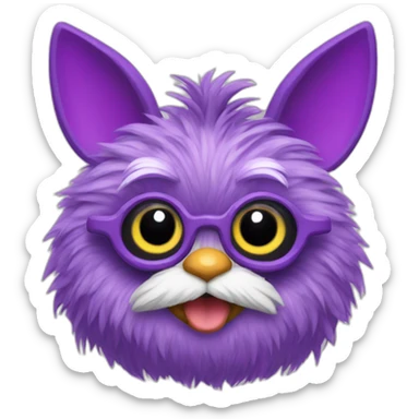 Furby purplr sticker