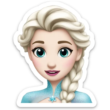 elsa frozen with pink lips sticker
