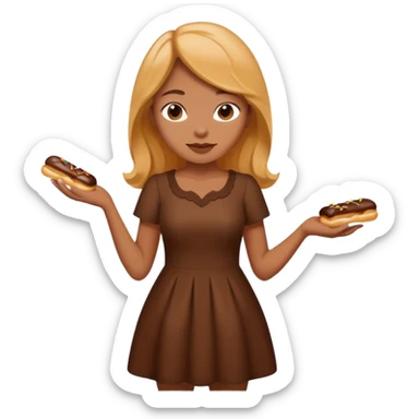 Create a Fusion of Butterscotch éclair are female  sticker