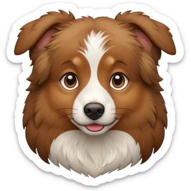 Brown Aussie dog sticker