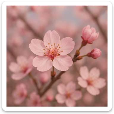 sakura cherry blossom flower sticker