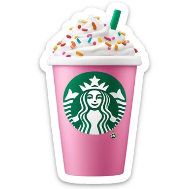 Pink starbuks sticker