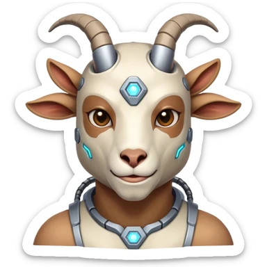Cybernetic Goat(Ram) man sticker
