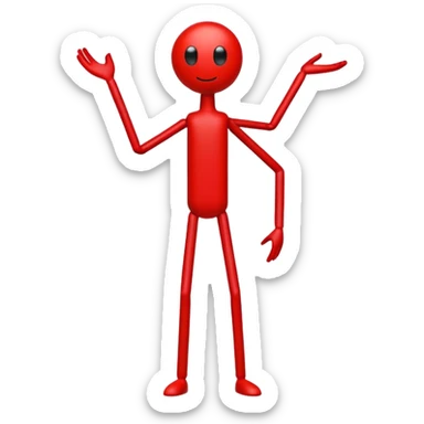 Red stickman sticker