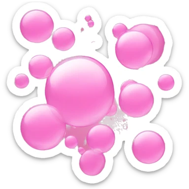 pink bubbles sticker
