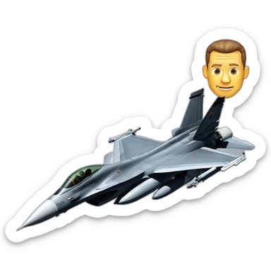 John Cena flying an f-16 sticker