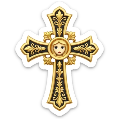 Orthodox cross. Transparent bakgrund. sticker