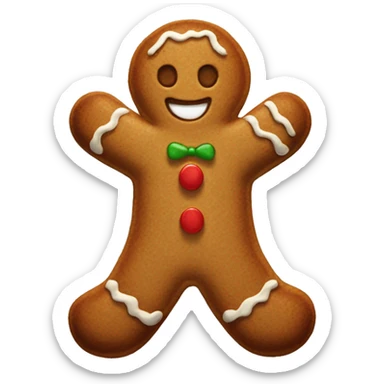 gingerbread man sticker
