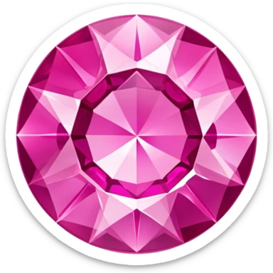 Round Pink Sapphire Gem sticker