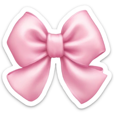 baby pink bow sticker