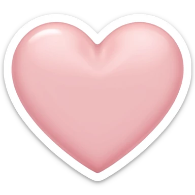 pale pink heart sticker