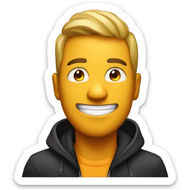 guy at a rave with fire sticker