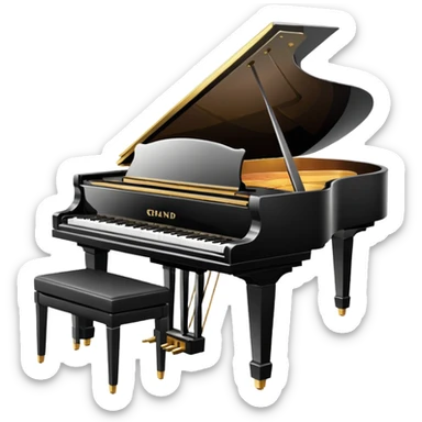 piano with white color  sticker