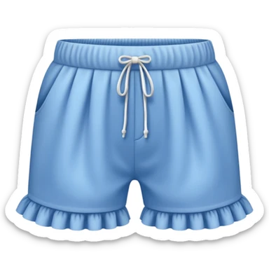 White ruffle shorts sticker