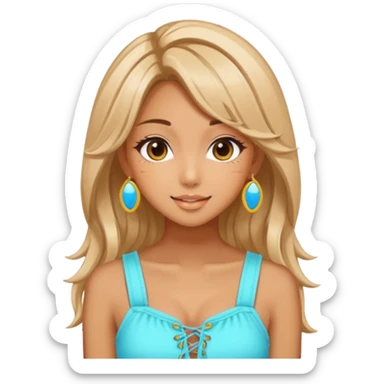 Aesthetic Gyaru Summer Girl sticker
