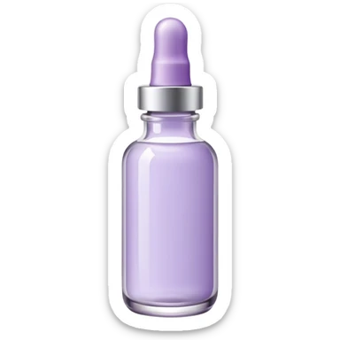 Pastel purple serum bottle with silver top sticker