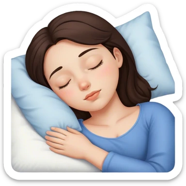 Brunette girl sleeping sticker