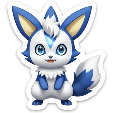 Victini-Pichu-Meowstic-Fakémon-hybrid-creature (full body)  sticker