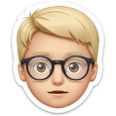 kid with optical sticker