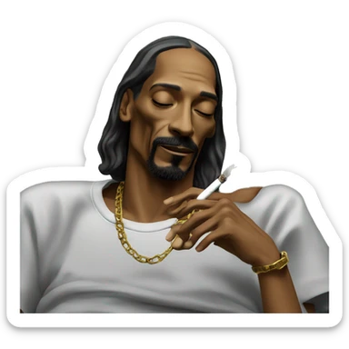 Snoop dogg smoking and good night sticker