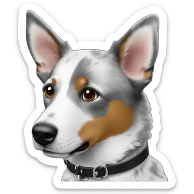 queensland heeler white sticker