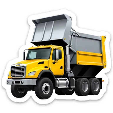 Dump Truck - Freightliner 114SD (Model Year: 2022) (Iconic colour: Yellow with black and silver) sticker