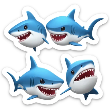 un requin qui fume et qui a une casquette  sticker