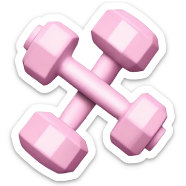 pale pink dumbells  sticker