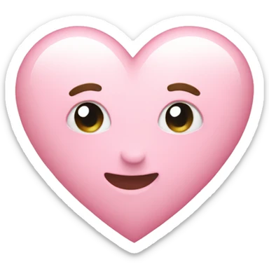 Light pink heart sticker