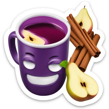 Mulled Blackberry pear juice sticker