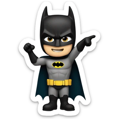 batman pointing UP sticker