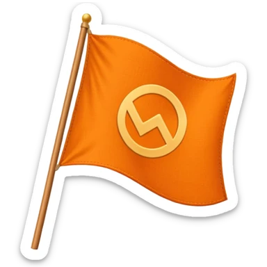 Make emoji use orange flag and 🪯 thise emoji,emoji fit in flage  sticker