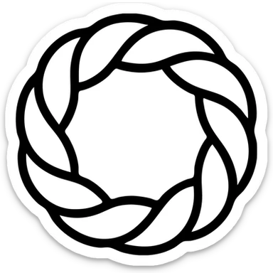 a simit, shown as a simple icon with bold lines and minimal detail sticker