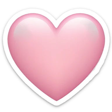 Light pink heart sticker